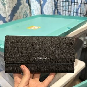 Michael Kors Dark Brown Monogram Wallet
